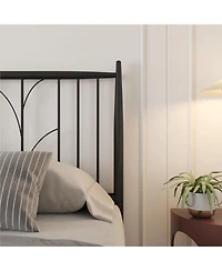 gaomon Full Bed Frame, Black Metal Platform Bed Frame with Headboard, Heavy Duty Metal Slat Support, Mattress Foundation, Noise Free Design