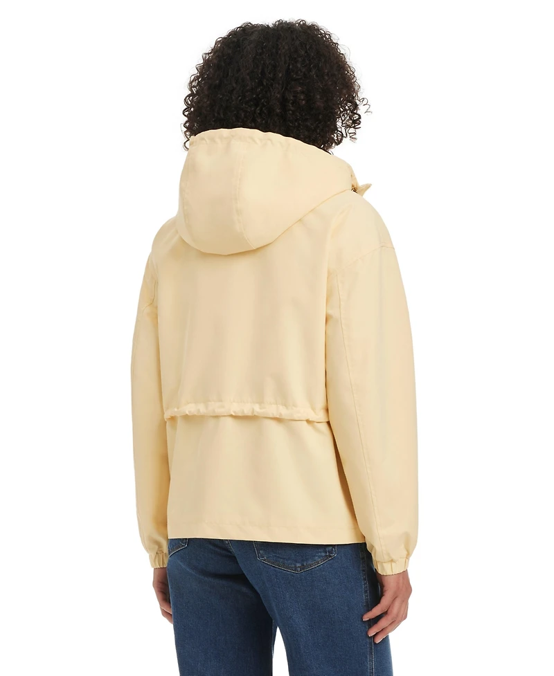 kate spade new york Women's Magic Print Cropped Anorak With Attached Hood