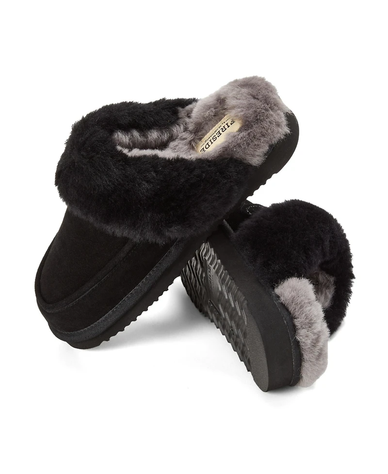 Dearfoams Women's Melville Genuine Shearling Scuff Slipper