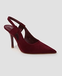 Berness women's Euphemie Microfiber Suede Slingback Pumps