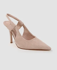 Berness women's Euphemie Microfiber Suede Slingback Pumps