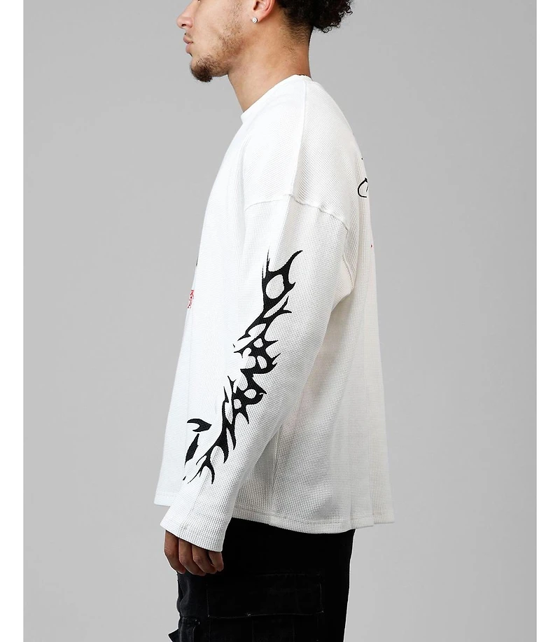 Loiter Men's American Dream Waffle Knit Long Sleeve T-Shirt