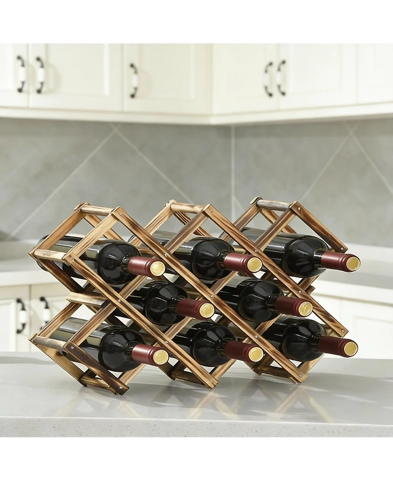 Yigii Foldable Wine Rack for Countertop and Cabinets