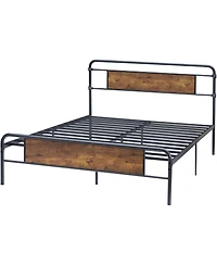 gaomon Queen Bed Frame with Headboard and Footboard, All-Metal Support Frame, Under-Bed Storage Available, Box Spring Free