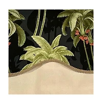 Rlf Home Shadow Gimp Trim Detail Printed Palm Glory High Quality Valance