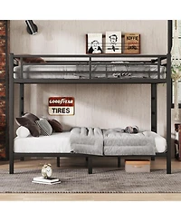 Streamdale Furniture Metal Queen/Queen Bunk Bed - Space-Saving, Noise-Reduced