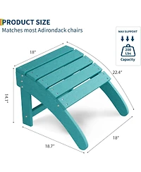 gaomon Adirondack Ottoman Foot Rest, Weather-Resistant Patio Footrest for Adirondack Chair