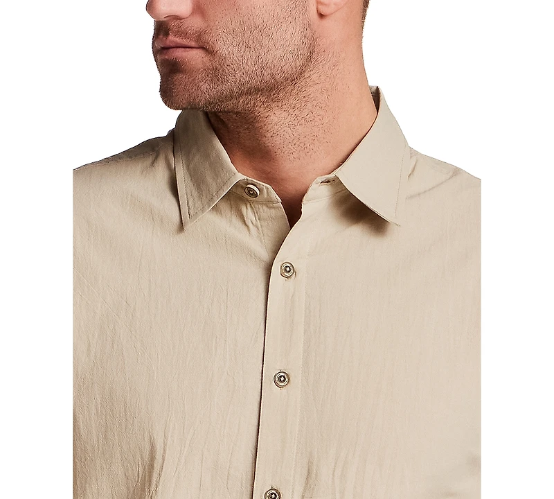 Vintage & Black Men's Long-Sleeve Sheeting Shirt