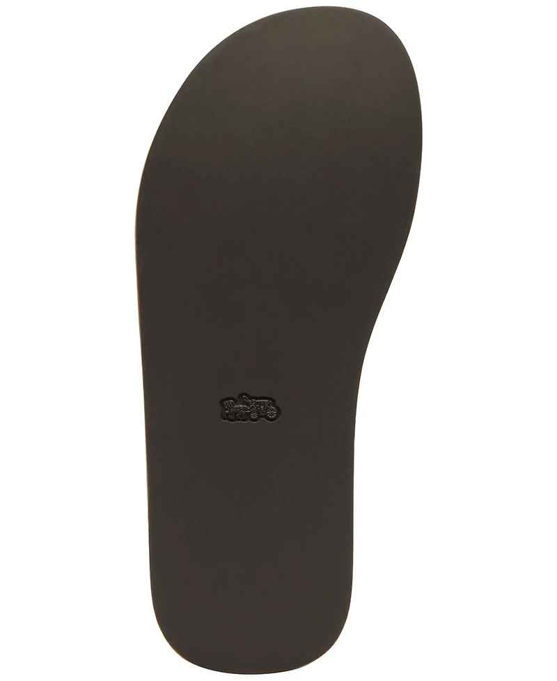 Coach Women's Sculpted C Platform Suede Round Toe Thong Sandals