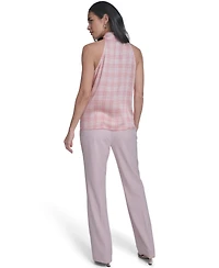 Calvin Klein Women's Sleeveless Tie-Neck Top