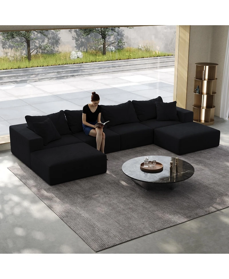 Streamdale Furniture Oversized Modular Cloud Sectional Sofa with Pillows