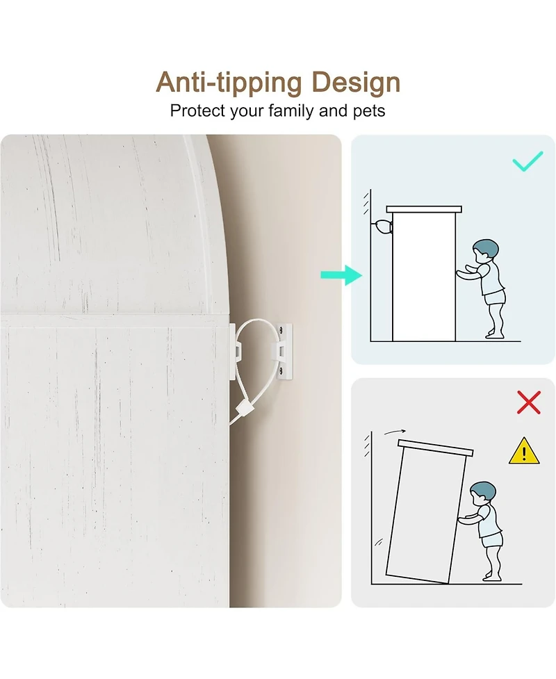 gaomon Arched 71.6" Tall Kitchen Pantry Cabinet, Farmhouse Storage Cabinet with Doors