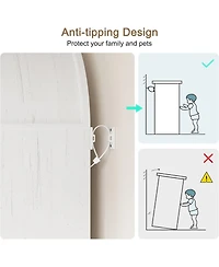 gaomon Arched 71.6" Tall Kitchen Pantry Cabinet, Farmhouse Storage Cabinet with Doors