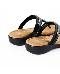 Minnetonka Women's Brecca Embellished Thong Sandals