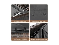 Slickblue Outdoor Deck Box Storage Bench with Padded Seat Cushion