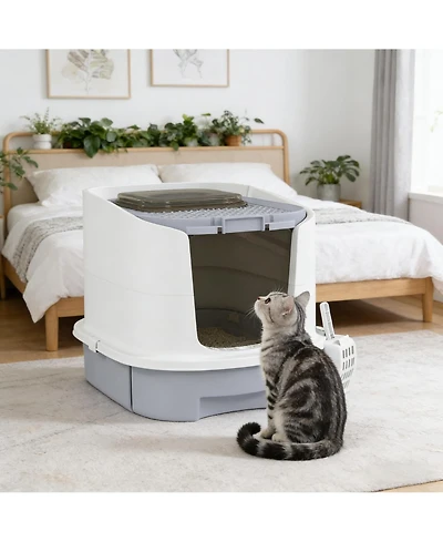 Zeus & Ruta Easy to Clean Litter Box Covered Cat Litter Box