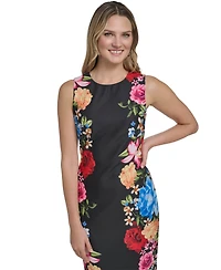 Jessica Howard Petite Sleeveless Jewel Neck Sheath Dress