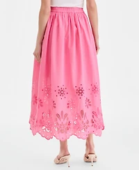 I.n.c. International Concepts Women's Cotton Eyelet Lace Midi Skirt, Macy's Exclusive