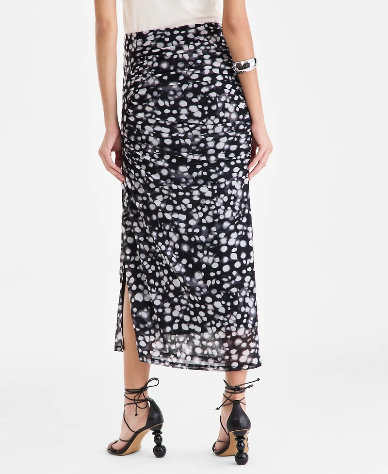 I.n.c. International Concepts Women's Printed Mesh Midi Skirt, Macy's Exclusive