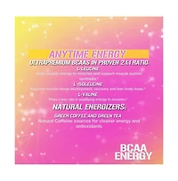 Evl Bcaas Amino Acids Powder | Rehydrating BCAA Powder Post Workout Recovery Drink with Natural Caffeine | Pink Lemonade | 9.4oz