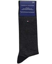 Tommy Hilfiger Men's Dress Reinforced Heel Crew Socks, 2-Pack