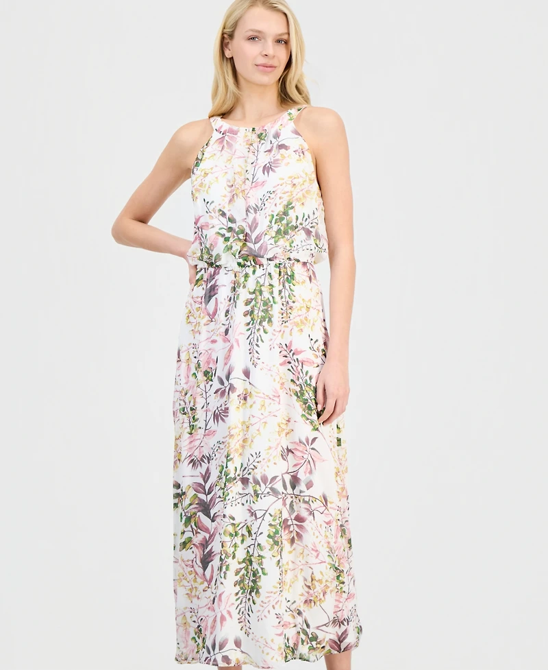 Robbie Bee Women's Halter Maxi Dress