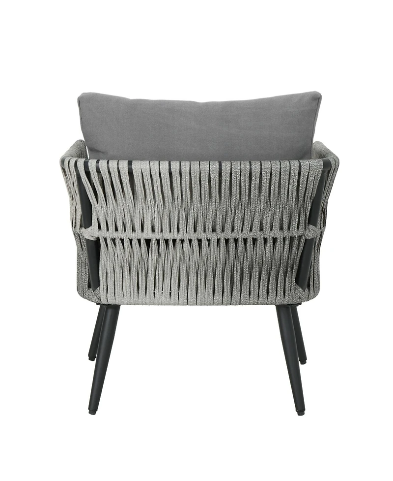 Streamdale Furniture Faux Rattan Patio Club Chair with Cushions