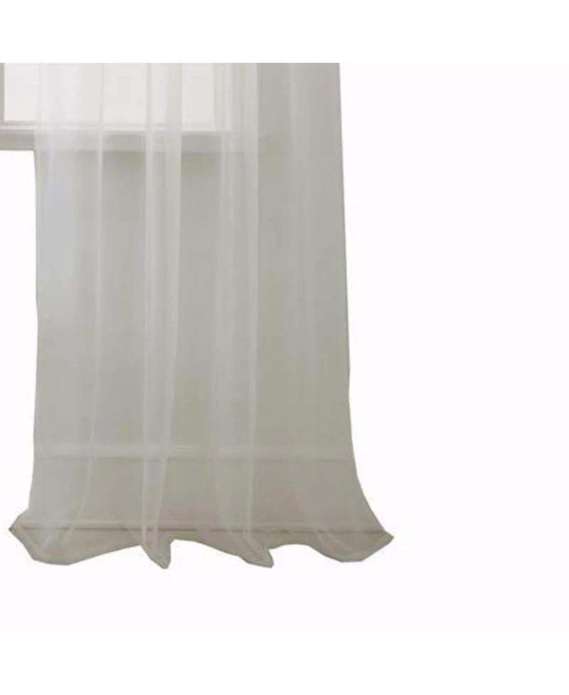 Rt Designers Collection Cara One Sheer Grommet Light Filtering Curtain Panel 54" x 90" Beige