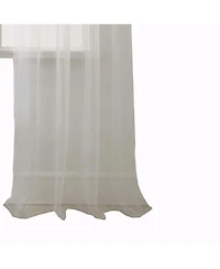 Rt Designers Collection Cara One Sheer Grommet Light Filtering Curtain Panel 54" x 90" Beige
