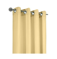 Habitat Harmony Light Filtering Crinkled Texture on Supple Drapeable Flowing Fabric Grommet Curtain Panel 52" x 63" Yellow