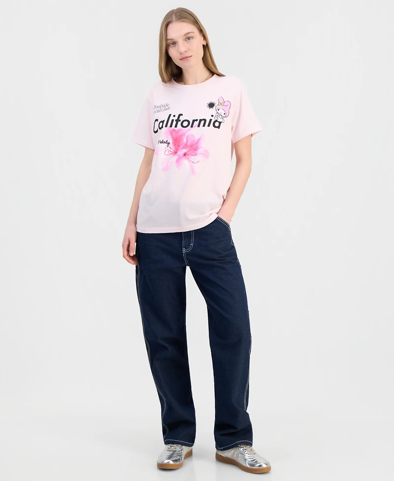 Grayson Threads, The Label Juniors' My Melody California Flower Graphic T-Shirt