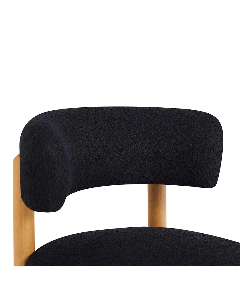 Streamdale Modern Farmhouse Armless Chair Set of 2, Wooden Base, Cozy Upholstered Chair