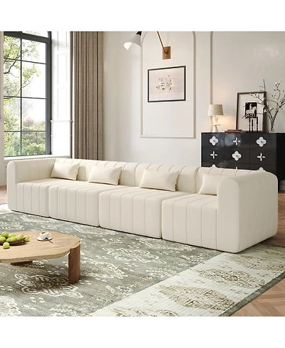 Streamdale Furniture Polyester Modular Sectional Sofa with 4 Pieces