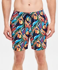 Paisley & Gray Men's Toucan Printed 6" Swim Trunks