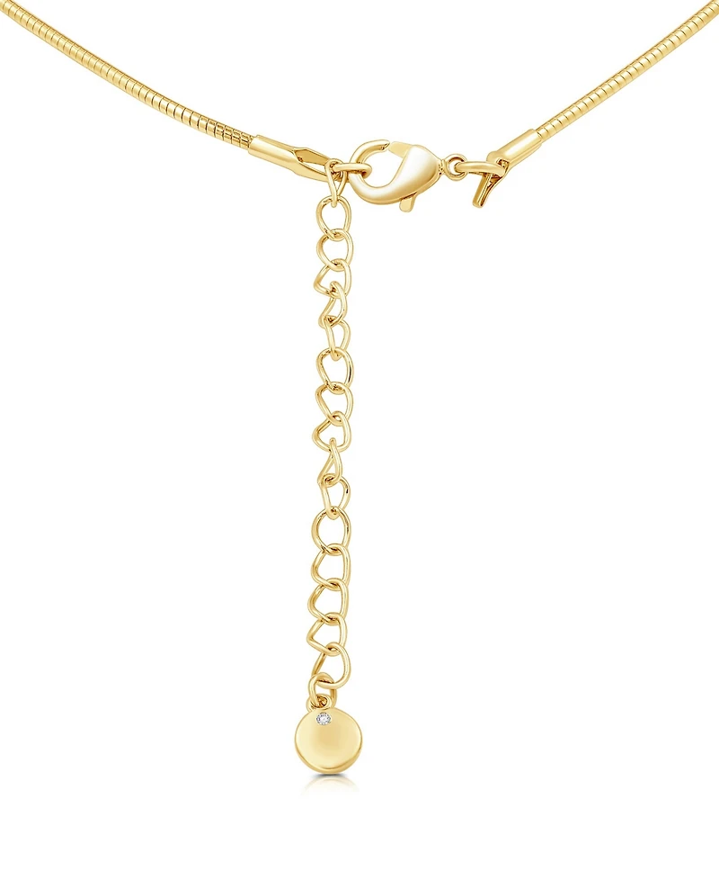 And Now This Snake Chain Cubic Zirconia Drop Necklace