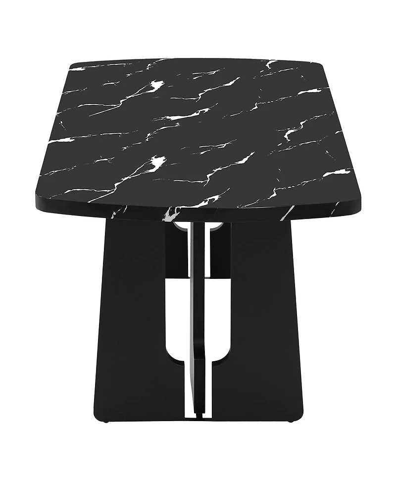 Streamdale Furniture 63" Modern Faux Marble Dining Table