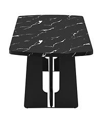 Streamdale Furniture 63" Modern Faux Marble Dining Table