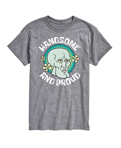 Airwaves Men's Handsome & Proud Squidward Printed Short-Sleeve Graphic T-Shirt