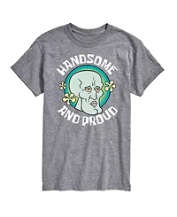 Airwaves Men's Handsome & Proud Squidward Printed Short-Sleeve Graphic T-Shirt