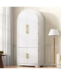 Streamdale Furniture 72" Arched Kitchen Pantry Cabinet with 8