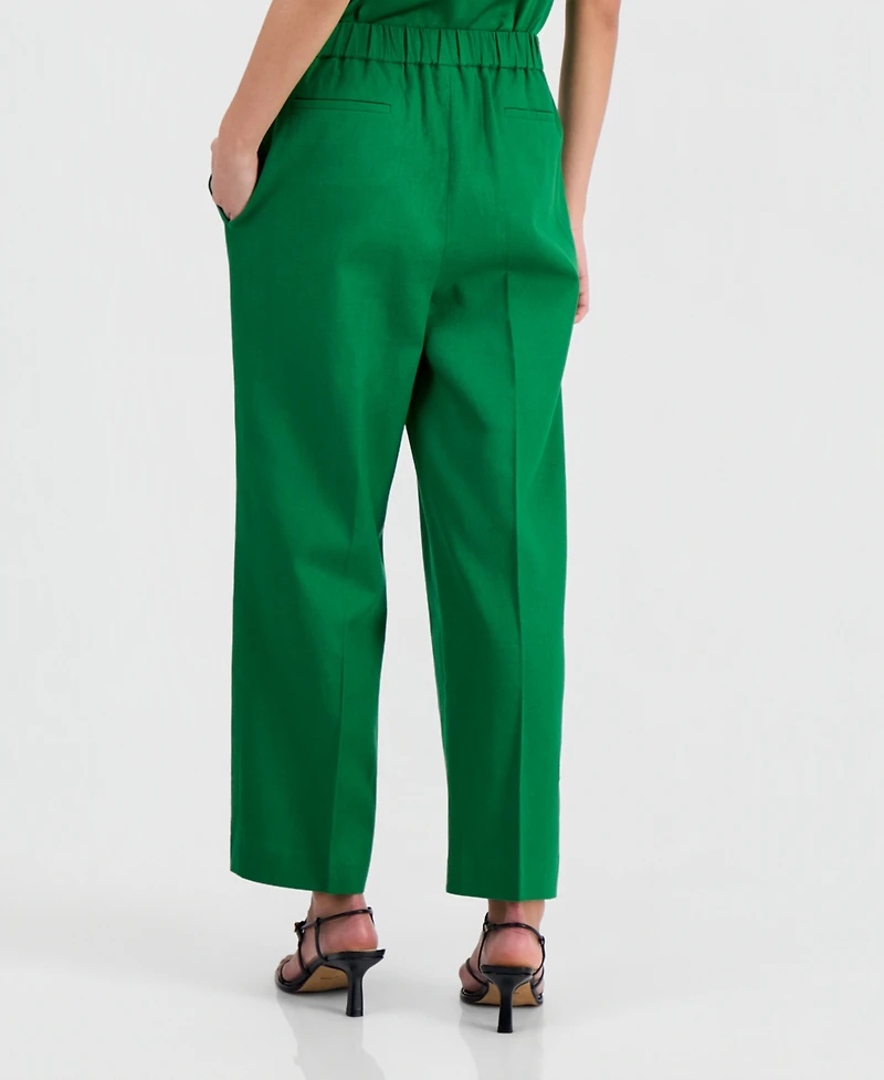 Bar Iii Women's Pull-On Linen-Blend Pants, Macy's Exclusive