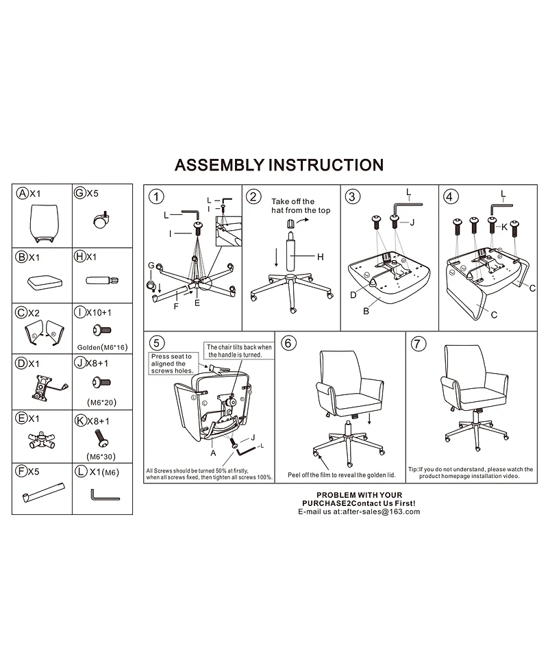 Streamdale Furniture Mid-back office chair, striped fabric, ergonomic design, White