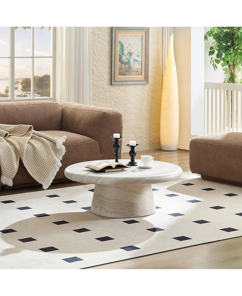 Streamdale Furniture Modern Round Coffee Table, Perfect for Living Room Decor