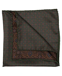Elizabetta Men's Lario - Double Sided Silk Pocket Square for Men