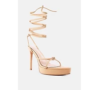 Women's Bondage High Heel Lace Up Sandals