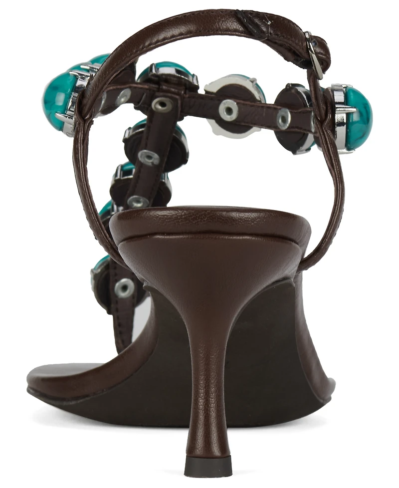 Jeffrey Campbell Women's Gemstone Embellished Thong Dress Sandals