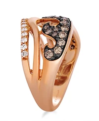 Le Vian Chocolate Diamond (0.55 ct. t.w.) & Vanilla Diamond (0.18 ct. t.w.) Ring in 14k Strawberry Gold