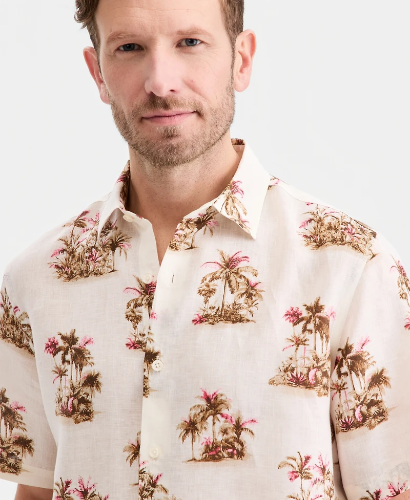 Club Room Men's Cabo Tropical Scene Short-Sleeve Shirt, Macy's Exclusive - Scenic Print