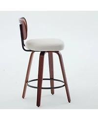 Streamdale Furniture Set of 3, 26" Counter Height Bar Stools - Cane Rattan, Swivel