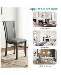 Streamdale Furniture Wooden Dining Chairs Set of 4 with Padded Seat, Upholstered Side Chair
